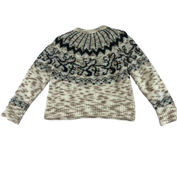 Tanya Taylor Sweater Women's Medium Duke Fair Isle Alpaca Merino Wool - Picture 2 of 7